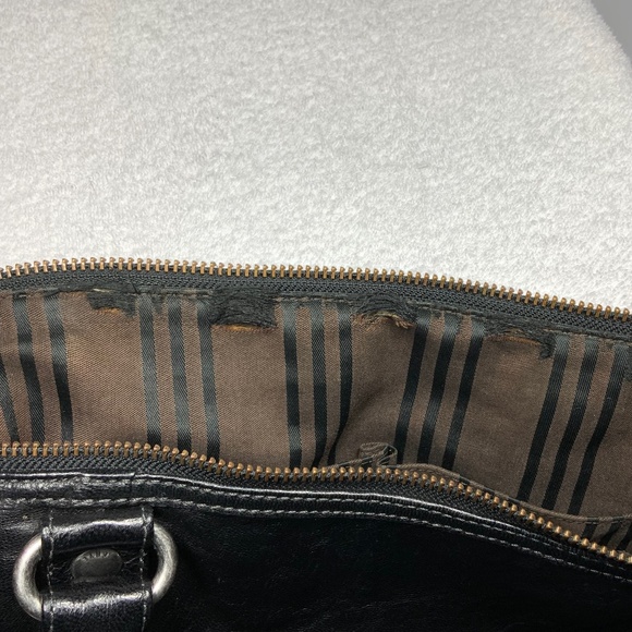 Frye Deborah Black Leather Studded Tote - RARE - Picture 7 of 16